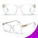 VISOONE Spring Hinge Blue Light Blocking Glasses - Trendy Square Gaming Eyewear for Men & Women - Anti Glare YALE - Buy Online on GoSupps.com