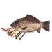 LUOEM Fish Pencil Case Funny Carp Makeup Bag Purse with Zipper