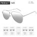 Joopin Polarised Sunglasses | Al-Mg Metal Frame | UV Protection | Double Bridge Aviation Sun Glasses for Men & Women - Silver Mirrored Lens - Buy Online on GoSupps.com
