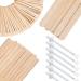 340 Pcs Wooden Wax Sticks Hair Removal 4 Style Wax Sticks Applicators for Body Arms Legs Nose Ear and Eyebrow Hair Removal Waxing Spatulas 340Pcs