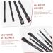 DRESSOOS 6pcs Eyeliner Makeup Brush Eye Shadow Eyeliner Wands Eye Brush Rayon Wooden Handle Black - Buy Online on GoSupps.com