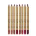 8PCS Lip Liner Pencil Kit Waterproof Smooth Lip Liner Long Lasting Retro Lipstick Pen With Golden Tube Sweat-proof Lips Cosmetic Set Lip liner