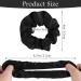 WLLHYF 2 Pieces Scrunchy Hair Ties Hair Scrunchies Strong Elastic Thick Black Headbands No Damage Ponytail Holder Fashion Beautiful Hair Accessories for Girls Women Teens and Thick Hair (Black) - Buy Online on GoSupps.com