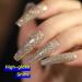 Glitter Neon Nude Gel Nail Polish 15ML - Soak Off Art Manicure Salon DIY - B1036-Glitter Champagne - Buy Online on GoSupps.com