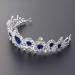 Lurrose Elegant Silver Bridal Crown Rhinestone Princess Tiara Queen Crown Vintage Baroque Crown for Party Pageant (Blue) - Buy Online on GoSupps.com