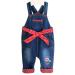 Peacolate 6M-3Years Baby Girls Overalls with Belt 1pcs Jumpstuis Kids Pants Red 6-9 Months