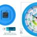 Kiddus Analog Wall Clock for Kids - Easy Time Learning with Exercises | Blue 21cm - Perfect for Boys & Girls - Buy Online on GoSupps.com