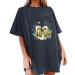 Women's Solid Beer Festival Printing Loose and Comfortable Large Fashion T Shirt Top Plus Size Silk Camisoles for Dark Gray X-Large