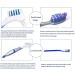YOUYA Dental 12 Pcs Dual Head Denture Brush for Denture Care - Reusable Hygiene Cleaner with Rubber Handle - Soft Toothbrush for Denture Wearers - Buy Online on GoSupps.com