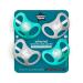 TommeTippee Advanced Pacifier for Sensitive Skin | Symmetrical & Jaw-Friendly | 6-18 Months | 4-Pack Green/Purple - Buy Online on GoSupps.com