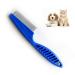 Zenvaly flea comb flea tear stain remover comb lice comb dust ridge for cats dogs pet ridden ridge fleas comb for lice knots dirt blue