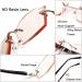 GHARAZ Diamond Cut Edge Blue Light Filter Reading Glasses for Women & Men - Frameless Fashion Computer Readers - Brown (Size: 1.5+) - Buy Online on GoSupps.com