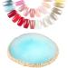 Manicure Color Drawing Palette Portable Manicure Palette Easy Clean Resin for Nail Salon for Photo Props for Nail Art Display(blue) - Buy Online on GoSupps.com
