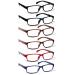 Cojwis reading glasses 6 Pack men and women quality spring hinge blue light filter reader glasses (6 color mix-1 0.50) 6 color mix-1 0.5 x
