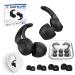 Ear Plugs for Ear Protection Kids 9+ Adults & Small Ear Canal Teens Reusable Silicone Hearing Protection Earplugs for Sleeping Concerts Flying and Noise Sensitivity-8 Ear Tips in XS/S/M/L Carbon Black
