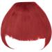 SEGO Clip-in Pony Hairpiece Extensions - Realistic Dark Red Fringe Bangs One Piece Front Hair Extension - Buy Online on GoSupps.com