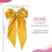 ZhongShuang Yellow Hair Bow Yellow Big Hair Bows for Women Solid Color Bow Hair Clips with Long Ribbon French Barrette Clip Soft Satin Silky Hair Bows Cute Gifts for Women Girls - Buy Online on GoSupps.com