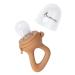 BABYLEDO Baby Fruit Pacifier with Teething Ring - Fox Brown | Safe Baby Teething Aid for Fruits & Vegetables - Buy Online on GoSupps.com