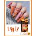 Halloween Nail Tips Halloween Press on Nails Medium Length Fake Nails Acrylic Nails Pumpkin Black Flame Cross Nails Fake Nails Glue Nail Decoration - Buy Online on GoSupps.com