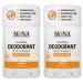 MONA BRANDS All Natural Deodorant For Women & Men | For Sensitive Skin | No Aluminum or Baking Soda | (2-Pack ORANGE 1.76 Oz each)