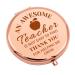 Teacher Appreciation Gifts Rose Gold Compact Mirror for Teacher Coworker Teacher Day Gift Ideas Teacher Thank You Gifts School Teacher Gifts Folding Makeup Mirror Birthday Thanksgiving Gifts