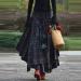Sanahy Women's Plaid Print Ankle Length A-Line Maxi Skirt - Green | Elastic Waist Party Skirt - Buy Online on GoSupps.com