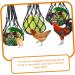 HAPINARY 2pcs String Feeders for Chickens Foraging Tool Chicken Black Hooks Nylon Fruit Bag Vegetable - Buy Online on GoSupps.com