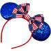 4th of July Striped Flag Mouse Ears Headband for Kids and Women - DIY Hair Accessories - Buy Online on GoSupps.com