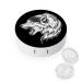 Howing Wolf Contact Lens Case Travel Portable Travel Contact Lens Box with Mirror