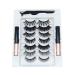 MOLAMOYA 7 Pairs of Magnetic Liquid Eyeliner Eyelash Set  Magnetic Eyelashes are Light  Natural  Soft and Generous