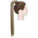 23" Long Straight Wrap Around Ponytail Clip in Hair Extensions One Piece Hairpiece Magic Tape in Pony Tail Extension for Women Light Brown & Ash Blonde - Buy Online on GoSupps.com
