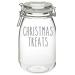 Christmas Treats' - Vinyl Sticker Decal Label Transfer for Jar Container. Party Sweets Chocolates Gift Bag Box (Small - 3cm Tall Capital Letter Height Gold) Small - 3cm tall Capital Letter Height Gold