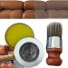 Generic Wise Owl Furniture Salve and Brush Furniture Salve for Leather Leather Salve for Furniture Wise Owl Furniture Salve Leather Salve with Boar Bristle Brush for Home (1 Pc)
