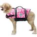 Vivaglory Ripstop Dog Rescue Vest - Camouflage Pink XL (78-96cm) for Small Medium Dogs | Improved Buoyancy & Visibility | International Shipping - Buy Online on GoSupps.com