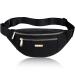Fanny Packs for Women Belt Bag Waist Bag Running Belt for Outdoors Sports Festival Black