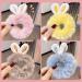 8-Piece Rabbit Ears Plush Hair Ties | Fluffy Elastic Hair Bands for Women & Girls | Perfect Christmas Hair Accessories - Buy Online on GoSupps.com