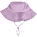 LACOFIA Toddler Baby Sun Hat | Wide Brim Bucket Hat for Outdoor Swim | Adjustable 6-24 Months | Unisex Kids Beach Pool Hat - Purple - Buy Online on GoSupps.com