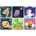 CEUHROG 6 Pack DIY for Kids Children Beginner Easy Acrylic Watercolor Number Painting Canvas Arts for Kids Oil Painting Paint-by-Number Kits for Decor
