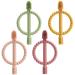 Utensilsto 4 pieces of bite ring baby baby biting toys dental aid baby from 3 months bite ring biting toys dental aid for boys and girls teeth and grayling for babies baby toys