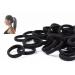 50 PCS Black Hair Ties for Women Seamless Hair Bands That Will Not Break Ponytail Holders Will Not Slip or Tangles No Damage to Thick Hair 2 Inch in Diameter Black 50pcs