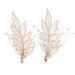1 Pair Gold Fascinator Bridal Hair Clip Wedding Headband Hair Vine Headdress Pearl Feather Hair Piece Hair Pin Wedding Hair Accessories Bride Hair Clips for Prom Party