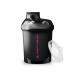Amity union Small protein Shaker 400 ml black purple deluxe - original protein shaker for protein drinks protein shakes and diet - with screw cap sieve - bpa -free - made in Europe