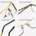 Zukky Multifocus Reading Glasses for Men & Women - Anti-Blue Light Semi-Metal Frame Gold (Size: 3.5x) - International Shipping Available - Buy Online on GoSupps.com