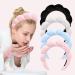 Spa Headband Skincare Headband for Washing Face Spa Bubble Headband Sponge & Terry Towel Cloth Fluffy Headband Facial Headband Washing Band for Women Girls Makeup Bath (pink) - Buy Online on GoSupps.com