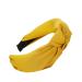 Women's fashion hair headband fashion-knot hair band Simple sweet ywlink girls simple full tone color Elegant sports wide hair-stirring strap (yellow ) yellow unit size