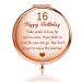 BNQL 16th Birthday Pocket Mirror 2 Sided Small Mirror with 2x Magnification (16th Mirror)