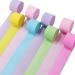 8 Rolls Crepe Paper Streamers for Wedding Streamers Birthday Decorations Baby Shower Graduation DIY Supplies(Light)