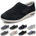 Men's Diabetic Shoes Wide Width Shoes Adjustable Closure Breathable Lightweight Width Non Slip Air Cushion Sneakers for Swollen Feet Edema Men 6.5/Women 7.5 Black Men 6.5/Women 7.5