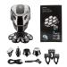 Eurobuy 5 in 1 Head Shaver Kit for Bald Men 7D Floating Electric Razor Cordless Hair Clippers Rechargeable Waterproof Bald Head Grooming Kit