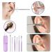 ZITIANY Spring Earwax Cleaner Tool Set - 6PCS Innovative 360 Spiral Design Ear Curette Cleaner for Ear Wax Removal - Ear Cleaning Kit with Storage Bag (Purple) - Buy Online on GoSupps.com